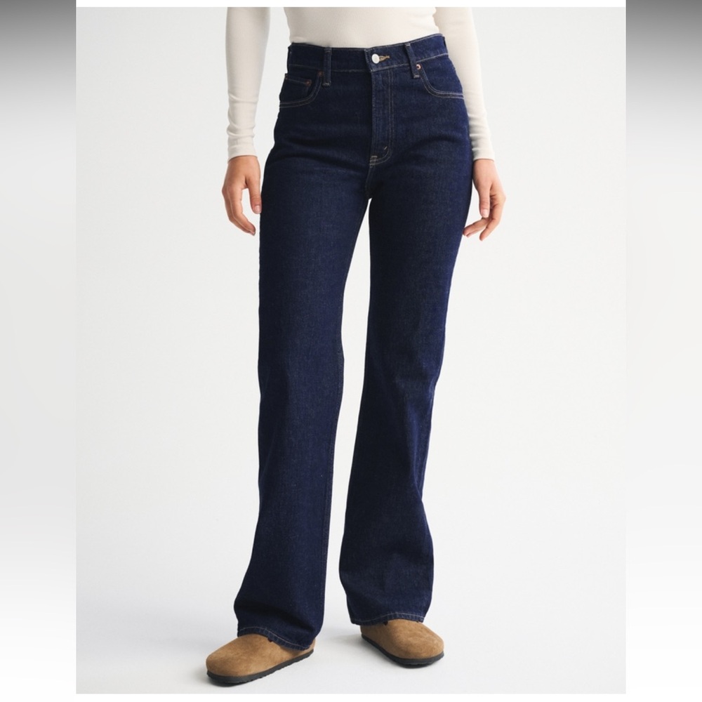 Abercrombie & Fitch Women's High Rise Jeans - Dark Blue